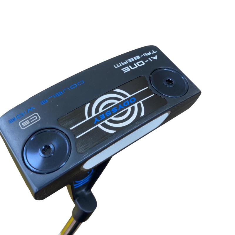 【中古】 オデッセイ Ai-ONE TRI-BEAM DOUBLE WIDE CS 34in パター PT STROKE LAB 90 スチール写真 (フレックス余分の物) メンズ 成人男性用 右利き 右用 C序列付ける ゴルフ野球クラブ
