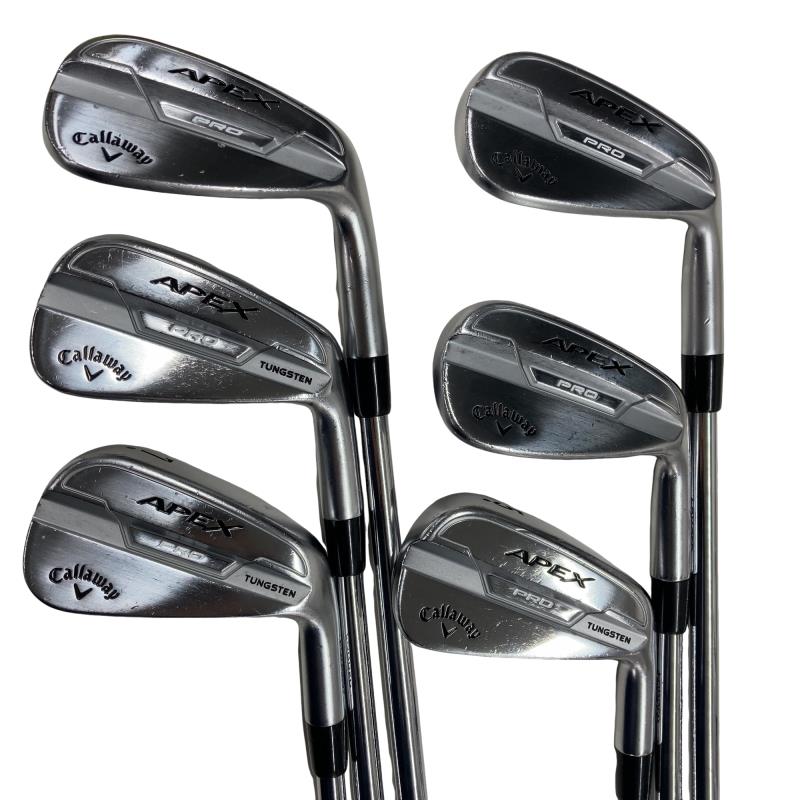 【中古】 キャロウェイ APEX PRO(2021) 6S アイアンセット IR 純正特注シャフト (フレックスS) メンズ 男性用 右利き 右用 Cランク ゴルフクラブ