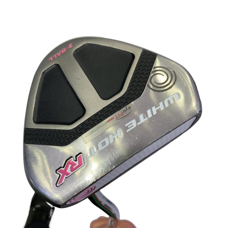 【中古】 オデッセイ WHITE HOT RX 2・BALL V-LINE 32in レディース パター PT スチール写真 (フレックス余分の物) レディース お上さん用 右利き 右用 C価値づける ゴルフ野球クラブ