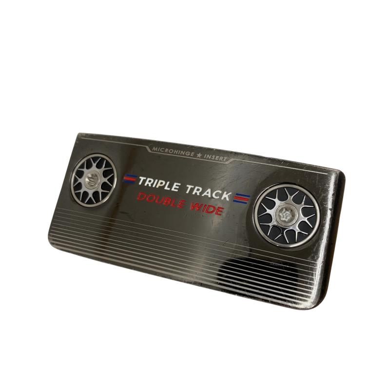 【中古】 オデッセイ TRIPLE TRACK DOUBLE WIDE 33in パター PT STROKE LAB BLACK (フレックス余分の物) メンズ 成人男性用 右利き 右用 C位置づける ゴルフ野球クラブ