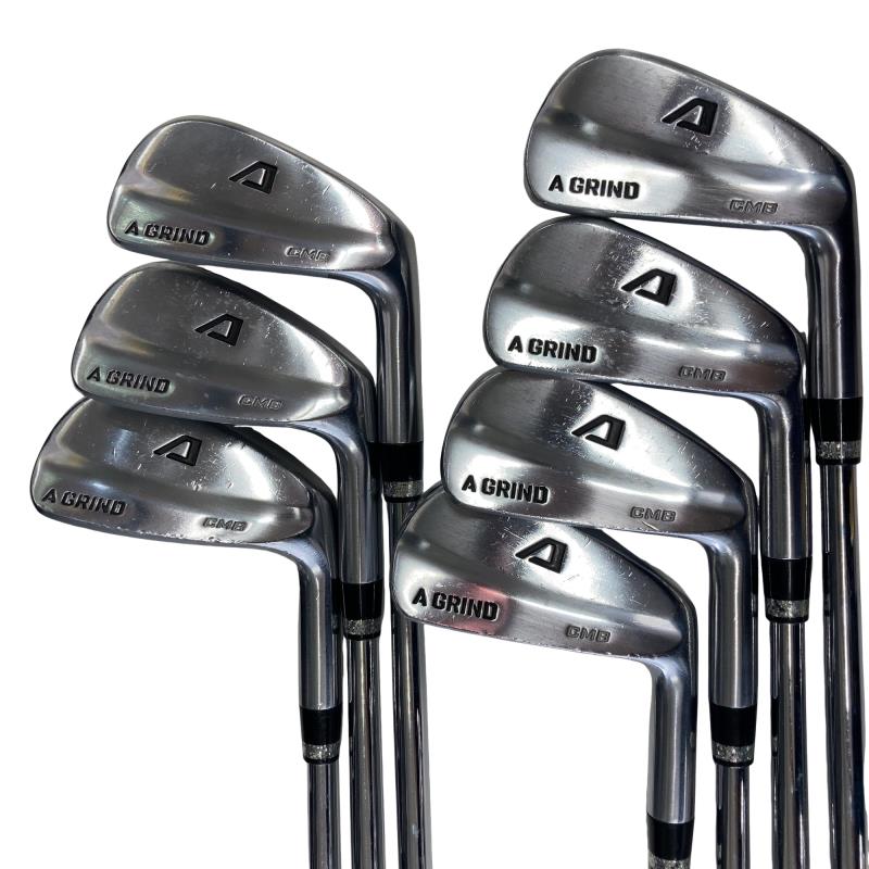 【中古】 A DESIGN GOLF A GRIND CMB マッスルバックアイアン 7S アイアンセット IR 純正特注シャフト (フレックスS) メンズ 男性用 右利き 右用 Cランク ゴルフクラブ