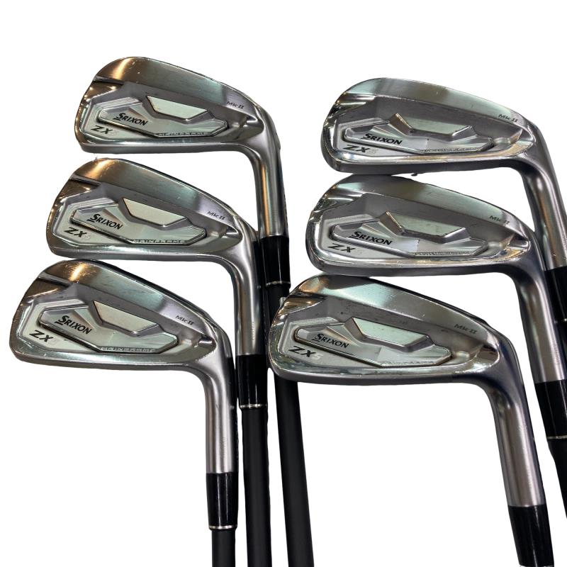 【中古】 ダンロップ SRIXON ZX5 Mk II 6S アイアンセット IR 純正特注シャフト (フレックスS) メンズ 男性用 右利き 右用 Cランク ゴルフクラブ