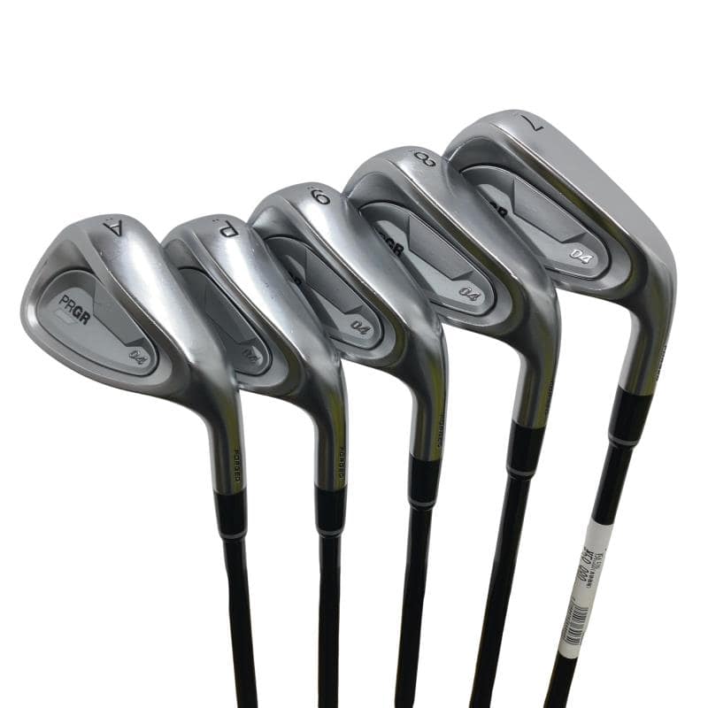 【中古】 プロギア PRGR 04(2024) 5S アイアンセット IR MCI BLACK FOR PRGR (フレックスS) メンズ 男性用 右利き 右用 Cランク ゴルフクラブ｜ゴルフパートナー 中古クラブ店