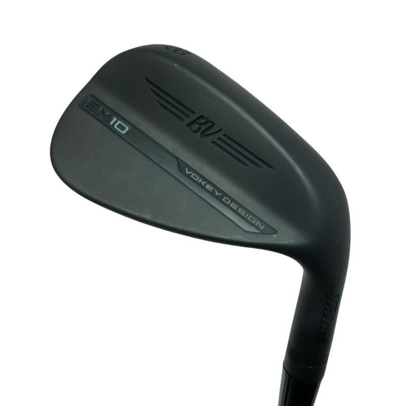 【中古】 タイトリスト VOKEY SPIN MILLED SM10 ジェットブラック 48°/10°F ウェッジ WG リシャフト (フレックスその他) メンズ 男性用 右利き 右用 Cランク ゴルフクラブ|ゴルフパートナー 中古クラブ店