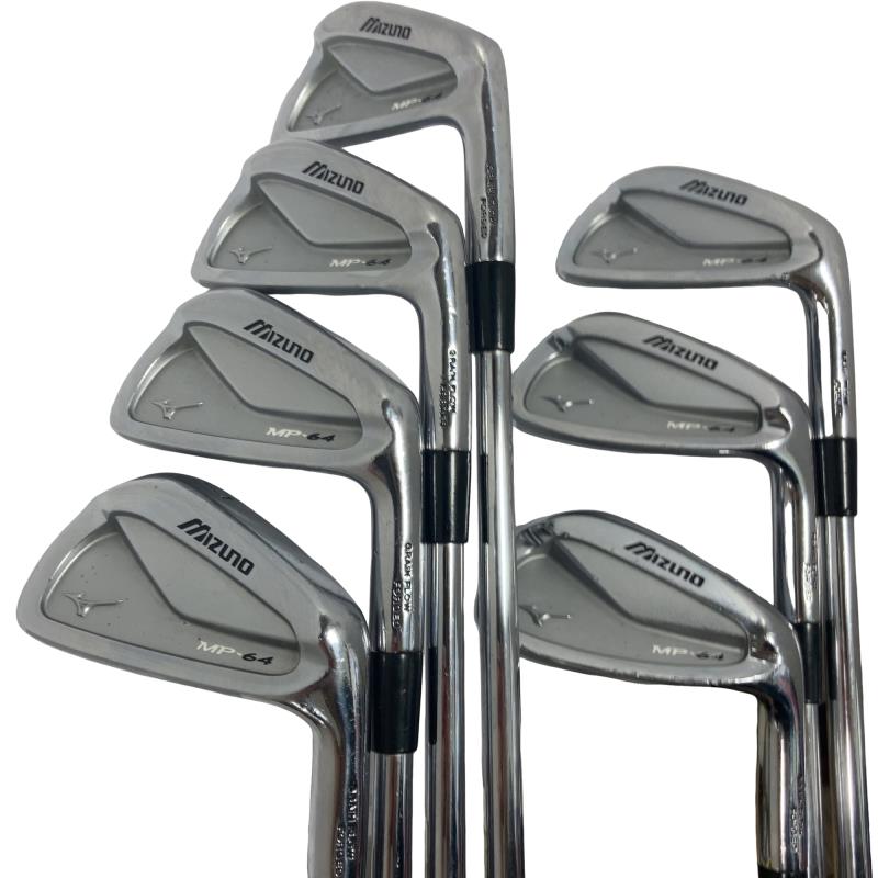 【中古】 ミズノ MP-64 8S アイアンセット IR 純正特注シャフト (フレックスS) メンズ 男性用 右利き 右用 Cランク ゴルフクラブ
