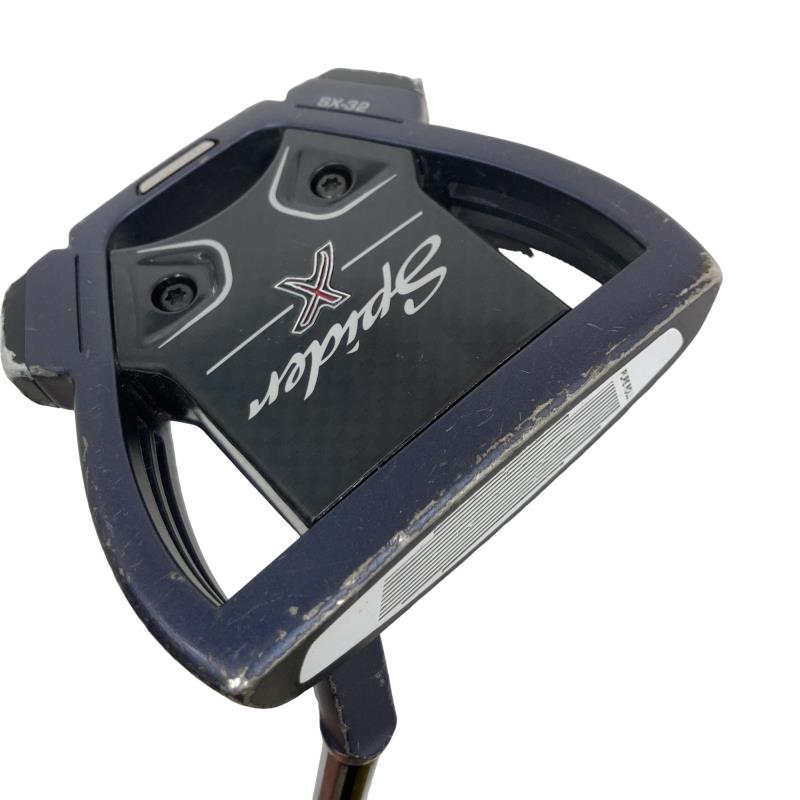 【中古】 テーラーメイド Spider X BLUE スモールスラント 33インチ パター PT スチール(ブラック) (フレックスその他) メンズ 男性用 右利き 右用 Dランク ゴルフクラブ