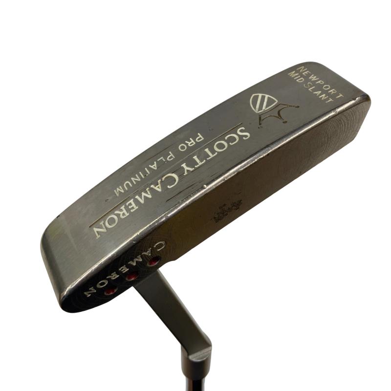 【中古】 タイトリスト SCOTTY CAMERON PRO PLATINUM NEWPORT MID SLANT パター PT Micro Step (フレックス余分の物) メンズ 成人男性用 右利き 右用 C位置付ける ゴルフ野球クラブ パター-メンズクラブ