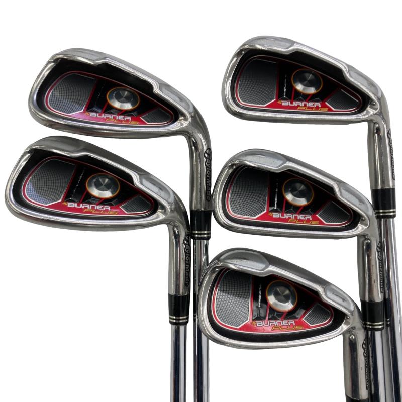 【中古】 テーラーメイド BURNER PLUS 6S USA アイアンセット IR RE-AX 85 STEEL (フレックスS) メンズ 男性用 右利き 右用 Cランク ゴルフクラブ