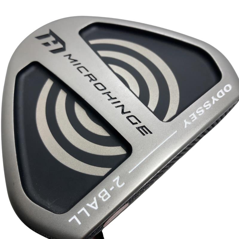 【中古】 オデッセイ MICROHINGE V-LINE 2-BALL 34in パター PT スチール写真 (フレックス余分の物) メンズ 成人男性用 右利き 右用 B位置付ける ゴルフ野球クラブ クラブ-ゴルフ