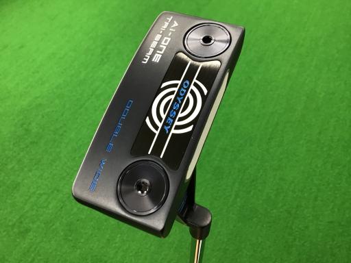 【中古】 オデッセイ Ai-ONE TRI-BEAM DOUBLE WIDE CH 34in パター PT STROKE LAB 90 スチール写真 (フレックス余分の物) メンズ 成人男性用 右利き 右用 B序列付ける ゴルフ野球クラブ