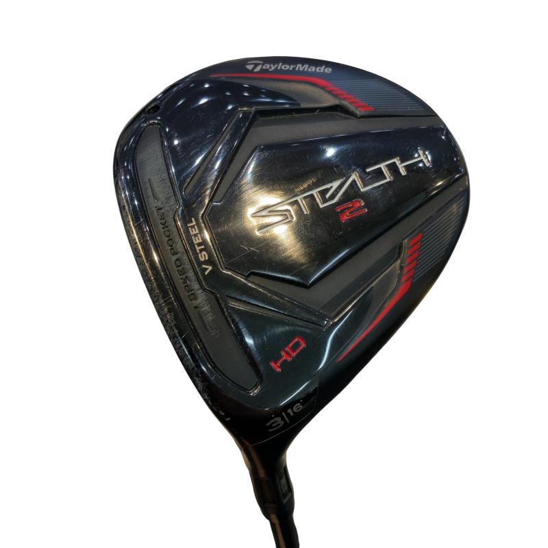 【中古】 テーラーメイド STEALTH2 HD 3W レフティ USA フェアウェイウッド FW 純正特注シャフト (フレックスS) メンズ 男性用 左利き レフティ 左用 Cランク ゴルフクラブ