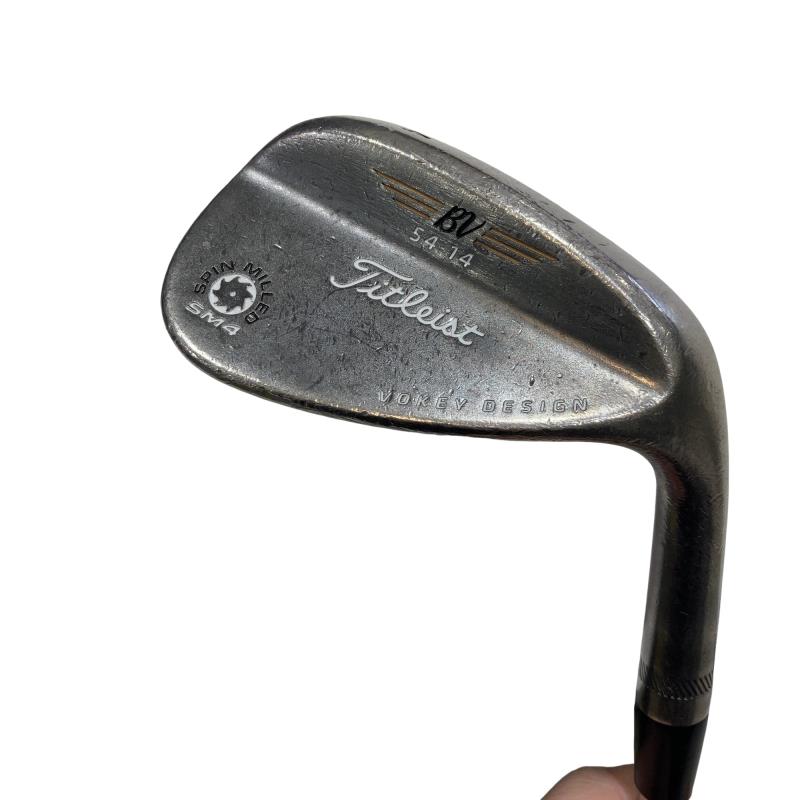 【中古】 タイトリスト VOKEY SPIN MILLED SM4 ブラックニッケル 54°/14° USA ウェッジ WG Dynamic Gold (フレックスその他) メンズ 男性用 右利き 右用 Cランク ゴルフクラブ