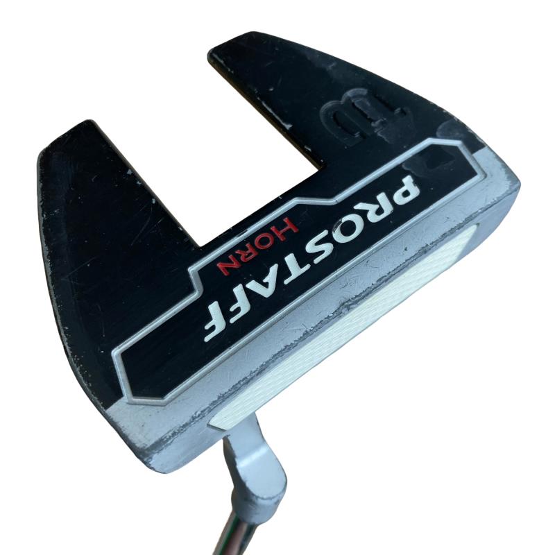 【中古】 ウィルソン PROSTAFF HORN 34in(FAT) パター PT スチール写真 (フレックス余分の物) メンズ 成人男性用 右利き 右用 C位置づける ゴルフ野球クラブ