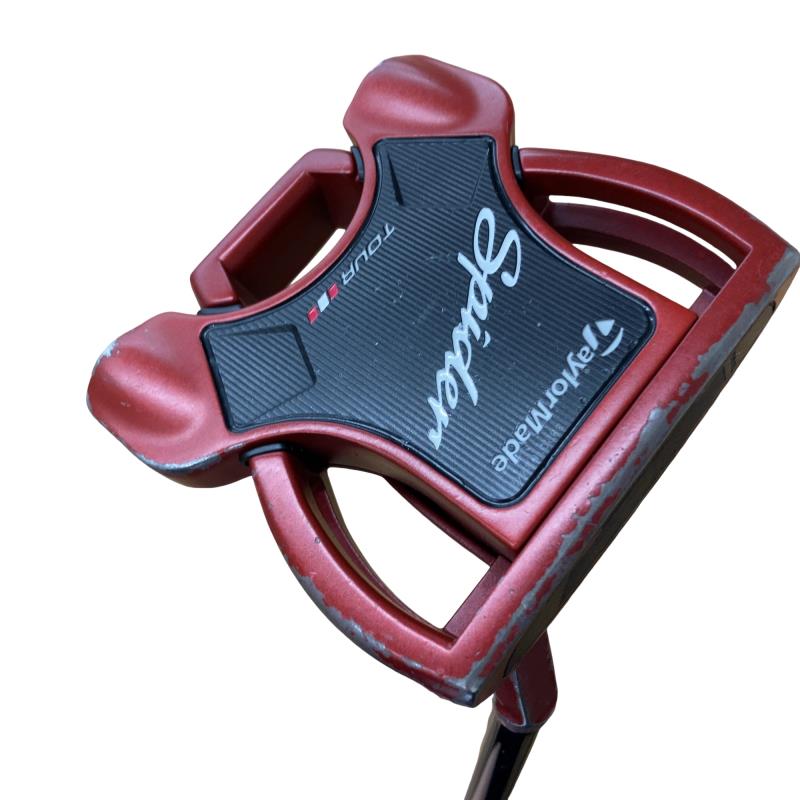 【中古】 テーラーメイド Spider Tour RED(サイトライン) 33インチ パター PT スチール (フレックスその他) メンズ 男性用 右利き 右用 Cランク ゴルフクラブ