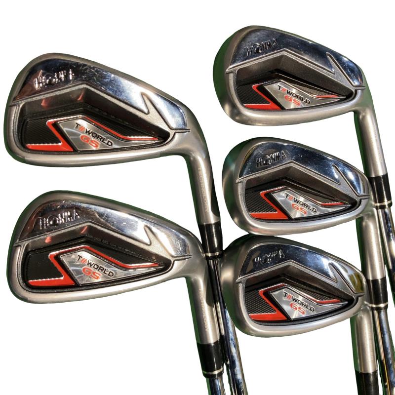 【中古】 本間ゴルフ TOUR WORLD GS 5S アイアンセット IR NS PRO ZELOS FOR T//WORLD (フレックスS) メンズ 男性用 右利き 右用 Cランク ゴルフクラブ