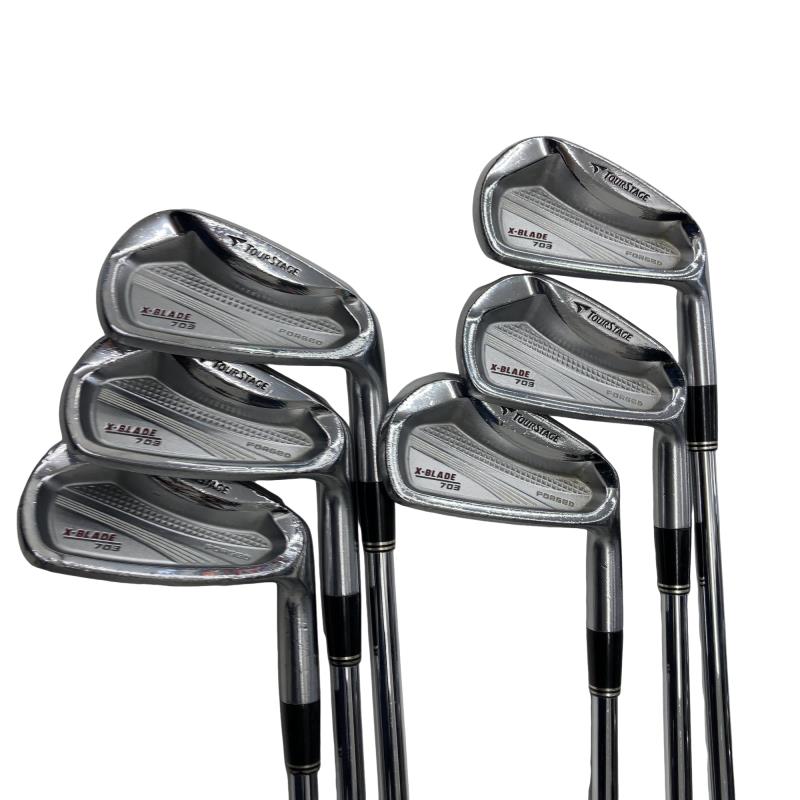 【中古】 ブリヂストン TOURSTAGE X-BLADE 703 6S アイアン書き割り IR Dynamic Gold (フレックスS) メンズ 成人男性用 右利き 右用 C序列付ける ゴルフ野球クラブ