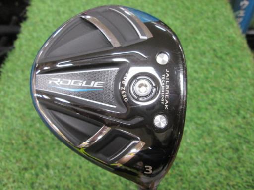 【中古】 キャロウェイ ROGUE SUBZERO 3W USA フェアウェイウッド FW リシャフト (フレックス余分の物) メンズ 成人男性用 右利き 右用 C位置づける ゴルフ野球クラブ