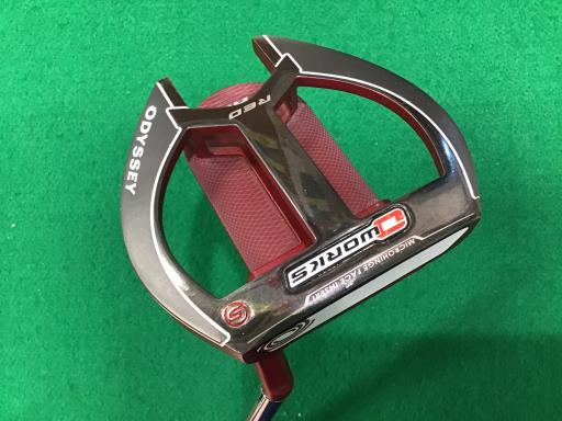 【中古】 オデッセイ O WORKS RED 2・BALL FANG S 34in パター PT スチール写真 (フレックス余分の物) メンズ 成人男性用 右利き 右用 C序列付ける ゴルフ野球クラブ