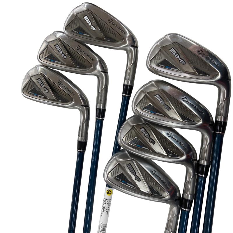 【中古】 仕立て屋お手伝いさん SIM2 MAX  8S アイアン仕掛ける IR TENSEI BLUE TM60(SIM2 IR) (フレックスR) メンズ 成人男性用 右利き 右用 D価値づける ゴルフ野球クラブ