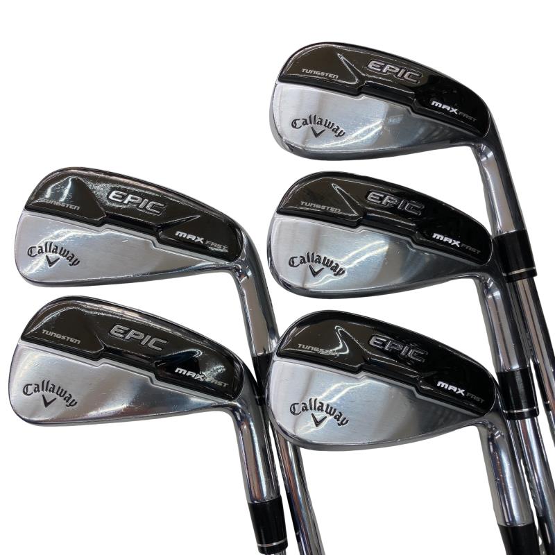 【中古】 キャロウェイ EPIC MAX FAST 5S アイアンセット IR NS PRO ZELOS 7 (フレックスS) メンズ 男性用 右利き 右用 Cランク ゴルフクラブ