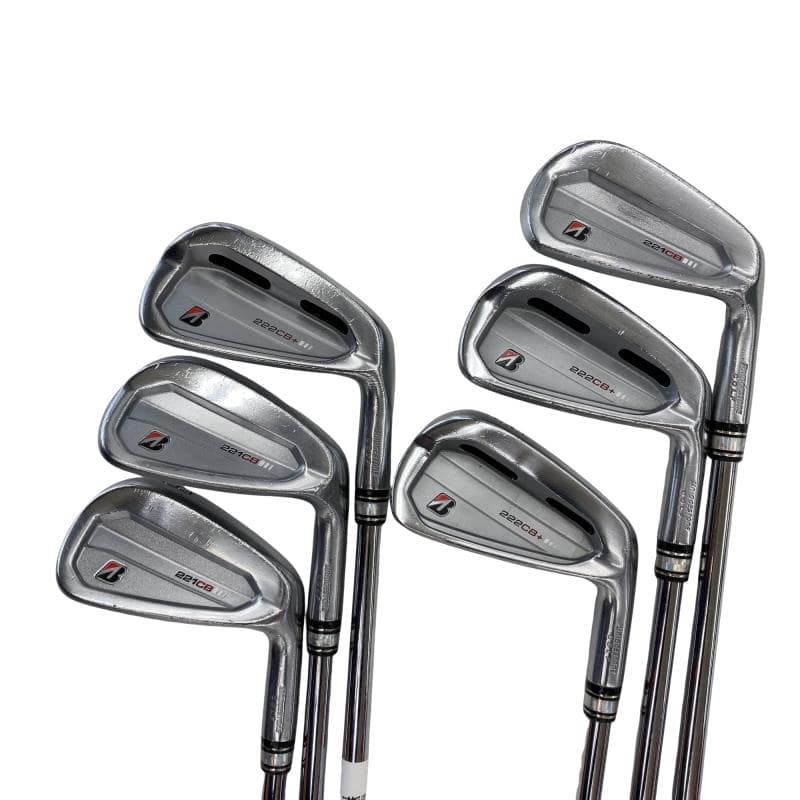 【中古】 ブリヂストン BRIDGESTONE 222CB+ 6S アイアンセット IR 純正特注シャフト (フレックスS) メンズ 男性用 右利き 右用 Cランク ゴルフクラブ