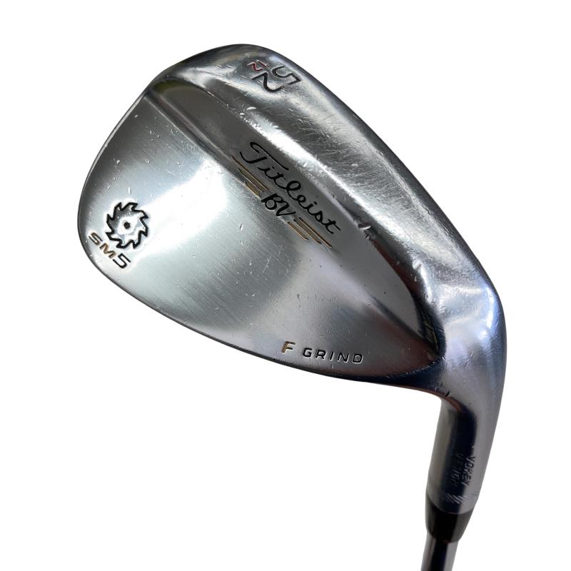 【中古】 タイトリスト VOKEY SPIN MILLED SM5 ツアークロム 52°/12°F ウェッジ WG 純正特注シャフト (フレックスX) メンズ 男性用 右利き 右用 Cランク ゴルフクラブ