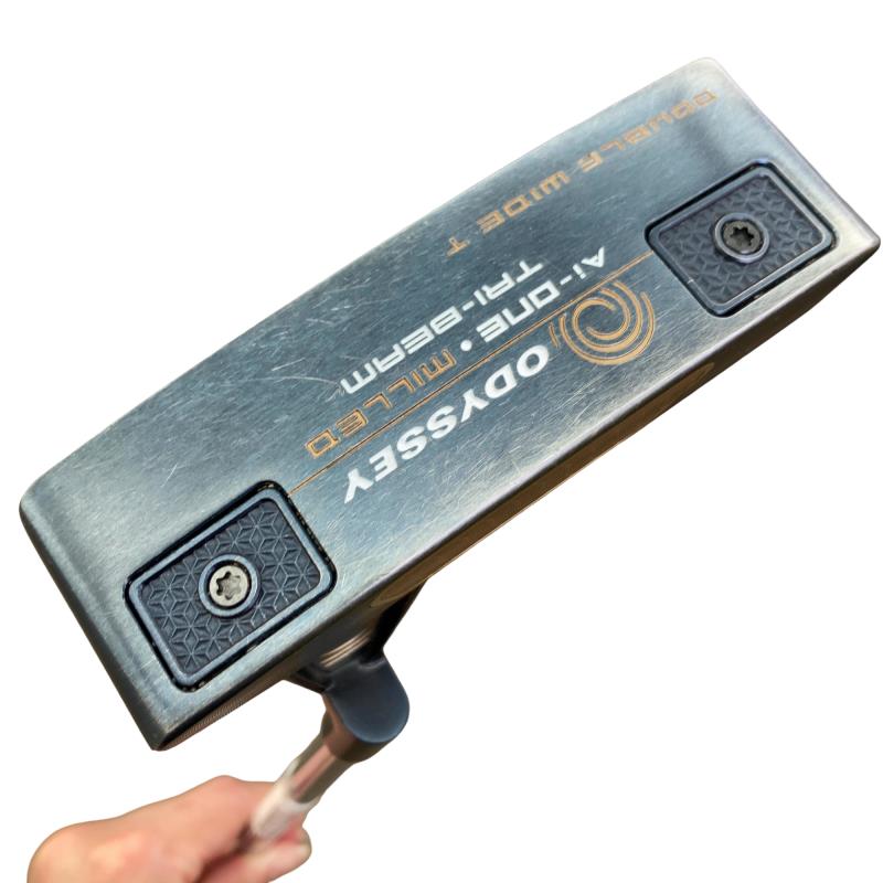 【中古】 オデッセイ Ai-ONE・MILLED TRI-BEAM DOUBLE WIDE T CH 34インチ パター PT STROKE LAB 90 スチール (フレックスその他) メンズ 男性用 右利き 右用 Cランク ゴルフクラブ｜ゴルフパートナー 中古クラブ店