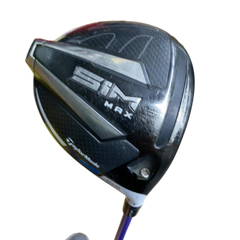 【中古】 テーラーメイド SIM MAX 10.5° ドライバー DR 純正特注シャフト (フレックスS) メンズ 男性用 右利き 右用 Cランク ゴルフクラブ