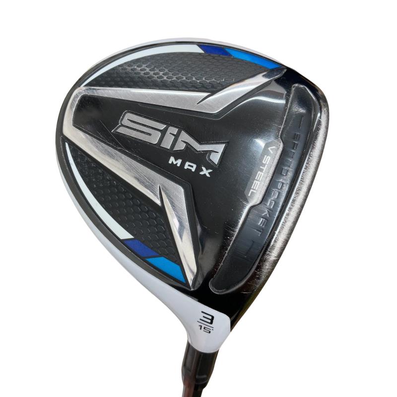 【中古】 テーラーメイド SIM MAX 3W フェアウェイウッド FW TENSEI BLUE TM50(FW) (フレックスS) メンズ 男性用 右利き 右用 Cランク ゴルフクラブ