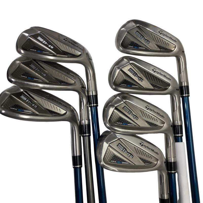 【中古】 仕立て屋お手伝いさん SIM2 MAX  7S アイアン仕掛ける IR TENSEI BLUE TM60(SIM2 IR) (フレックスR) メンズ 成人男性用 右利き 右用 C価値づける ゴルフ野球クラブ