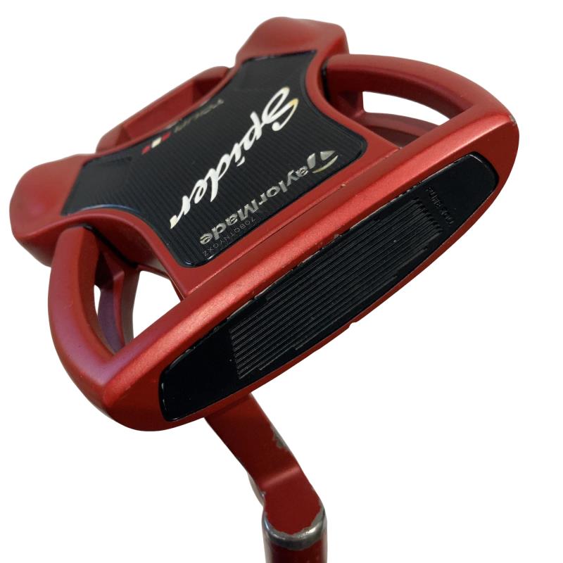 【中古】 テーラーメイド Spider Tour RED(サイトライン) クランクネック 33インチ パター PT スチール (フレックスその他) メンズ 男性用 右利き 右用 Cランク ゴルフクラブ