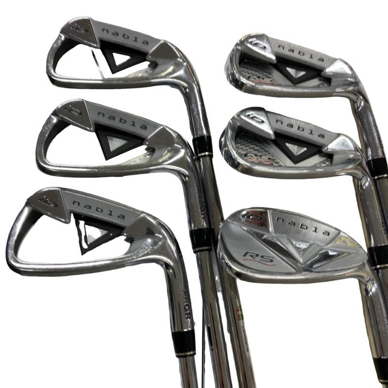 【中古】 プロギア iD nabla RS TITAN FACE 8S アイアンセット IR スペックスチールIII Ver.2 (フレックスS) メンズ 男性用 右利き 右用 Cランク ゴルフクラブ