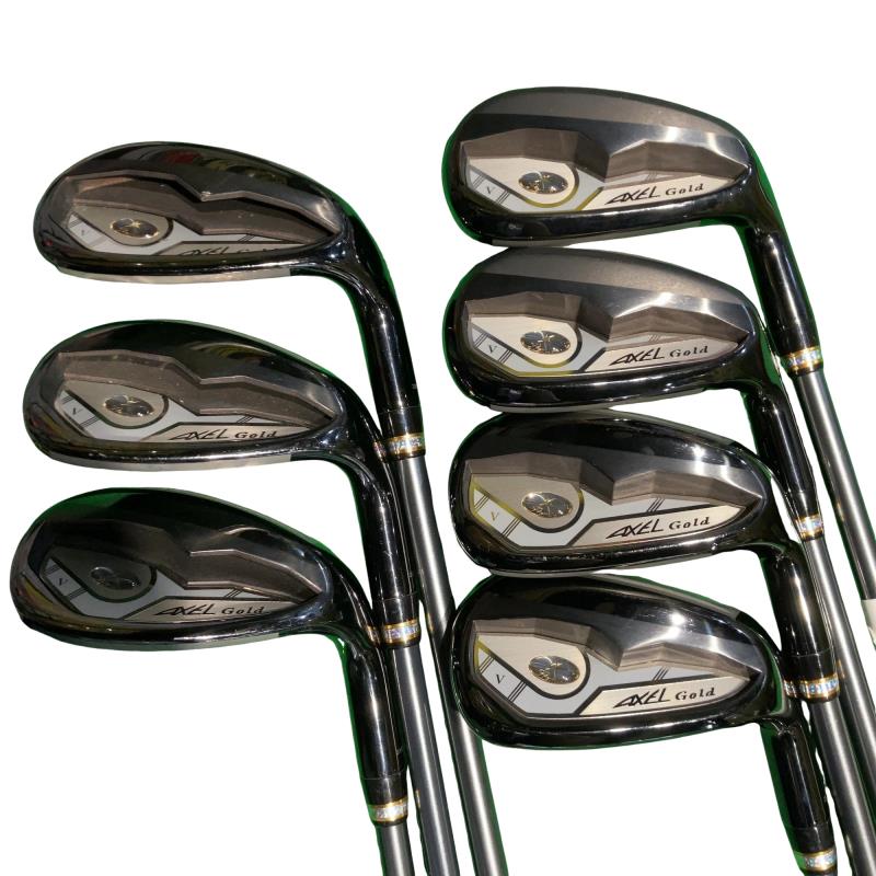 【中古】 つるや AXEL Gold Premium V 7S アイアンセット IR AXEL Gold Premium V(アイアン) (フレックスR) メンズ 男性用 右利き 右用 Cランク ゴルフクラブ