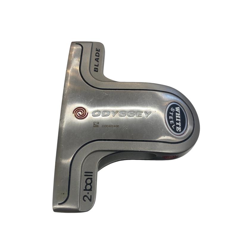 【中古】 オデッセイ WHITE STEEL 2・ball BLADE 34in レフティ パター PT スチール写真 (フレックス余分の物) メンズ 成人男性用 左ぎっちょ レフティ 左用 C位置づける ゴルフ野球クラブ