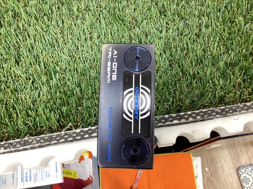 【中古】 オデッセイ Ai-ONE TRI-BEAM DOUBLE WIDE CH 34インチ パター PT STROKE LAB 90 スチール (フレックスその他) メンズ 男性用 右利き 右用 Cランク ゴルフクラブ