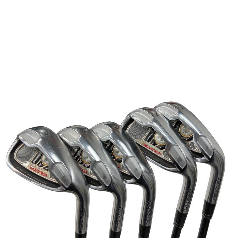 【中古】 テーラーメイド TOUR BURNER 6S USA アイアンセット IR BURNER RE-AX 65 (フレックスR) メンズ 男性用 右利き 右用 Cランク ゴルフクラブ