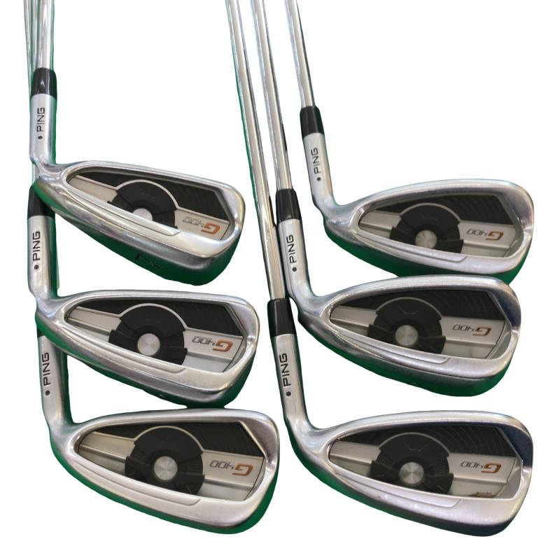 【中古】 ピン G400  6S アイアンセット IR PING AWT 2.0 LITE (フレックスS) メンズ 男性用 右利き 右用 Cランク ゴルフクラブ