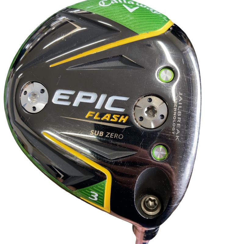 【中古】 キャロウェイ EPIC FLASH SUBZERO 3W フェアウェイウッド FW Speeder EVOLUTION V FW 60 (フレックスS) メンズ 成人男性用 右利き 右用 C位置づける ゴルフ野球クラブ