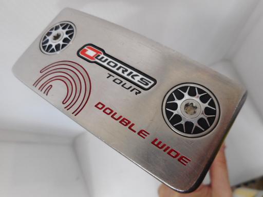 【中古】 オデッセイ O WORKS TOUR SILVER DOUBLE WIDE 34in パター PT スチール写真 (フレックス余分の物) メンズ 成人男性用 右利き 右用 C位置づける ゴルフ野球クラブ