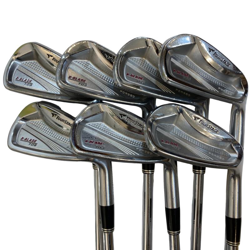 【中古】 ブリヂストン TOURSTAGE X-BLADE 703 8S アイアンセット IR 純正特注シャフト (フレックスS) メンズ 男性用 右利き 右用 Cランク ゴルフクラブ 18,295円