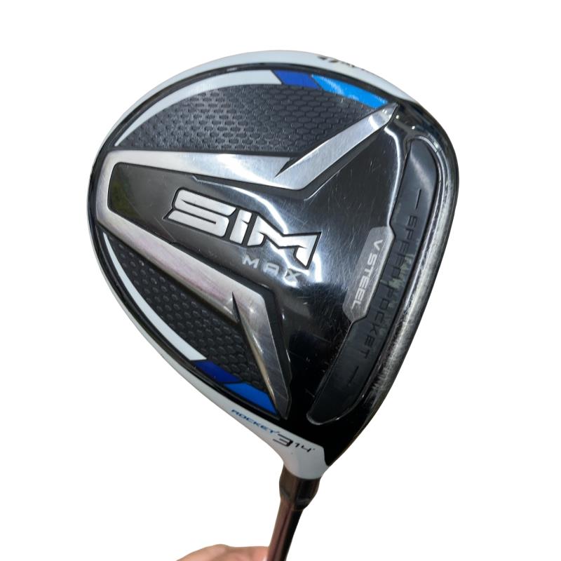 【中古】 テーラーメイド SIM MAX ROCKET 3W USA フェアウェイウッド FW VENTUS BLUE 6(TM) (フレックスS) メンズ 男性用 右利き 右用 Cランク ゴルフクラブ