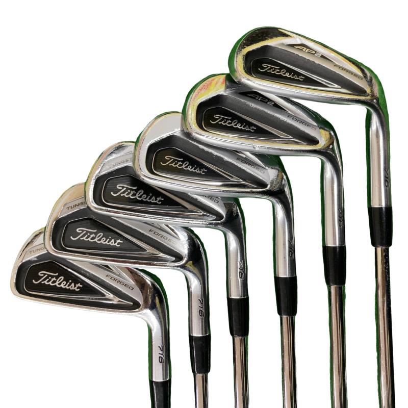 【中古】 タイトリスト Titleist AP2 716 6S アイアン仕掛ける IR Dynamic Gold AMT (フレックスS) メンズ 成人男性用 右利き 右用 C価値づける ゴルフ野球クラブ