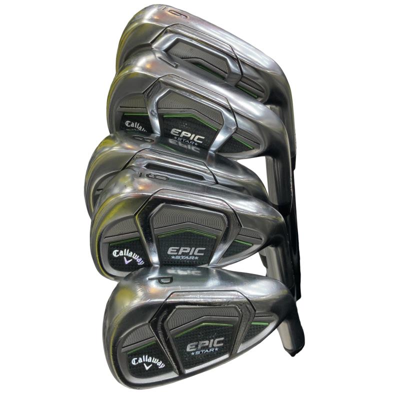 【中古】 キャロウェイ EPIC STAR 5S アイアンセット IR NS PRO ZELOS 7 (フレックスS) メンズ 男性用 右利き 右用 Cランク ゴルフクラブ