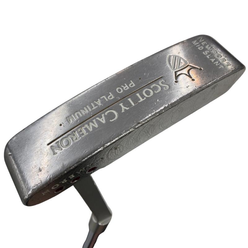【中古】 タイトリスト SCOTTY CAMERON PRO PLATINUM NEWPORT MID SLANT ●●● パター PT Micro Step (フレックスその他) メンズ 男性用 右利き 右用 Cランク ゴルフクラブ