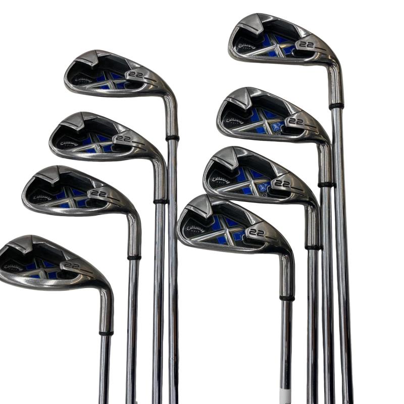 【中古】 キャロウェイ X・22 10S USA アイアン書き割り IR Callaway Golf Steel (フレックスUNI) メンズ 成人男性用 右利き 右用 C位置づける ゴルフ野球クラブ
