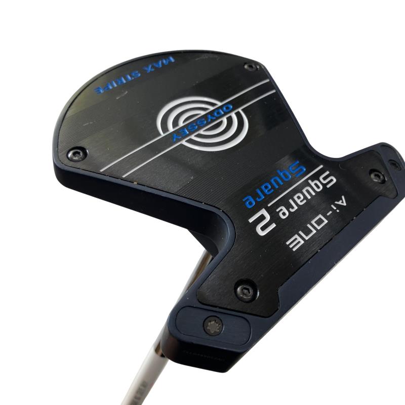 【中古】 オデッセイ Ai-ONE SQUARE 2 SQUARE MAX STRIPE 34in パター PT STROKE LAB 90 スチール写真 (フレックス余分の物) メンズ 成人男性用 右利き 右用 C序列付ける ゴルフ野球クラブ