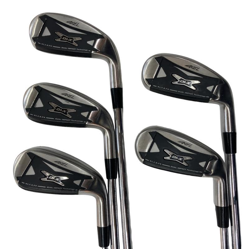 【中古】 つるや AXEL DI-X 5S アイアンセット IR NS PRO ZELOS 8 (フレックスS) メンズ 男性用 右利き 右用 Cランク ゴルフクラブ