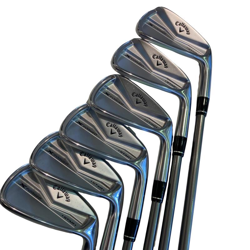 【中古】 キャロウェイ X FORGED STAR(2024) 6S アイアンセット IR 純正特注シャフト (フレックスS) メンズ 男性用 右利き 右用 Cランク ゴルフクラブ