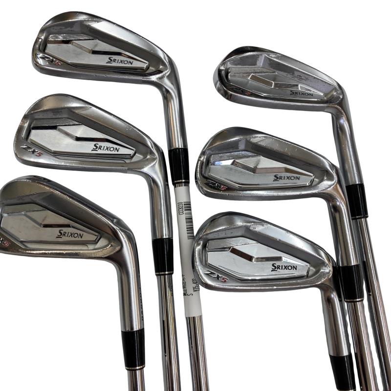 【中古】 ダンロップ SRIXON ZX5 6S アイアンセット IR 純正特注シャフト (フレックスS) メンズ 男性用 右利き 右用 Cランク ゴルフクラブ