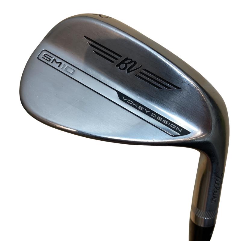 【中古】 タイトリスト VOKEY SPIN MILLED SM10 ツアークロム 52°/12°F ウェッジ WG 純正特注シャフト (フレックスS) メンズ 男性用 右利き 右用 Cランク ゴルフクラブ